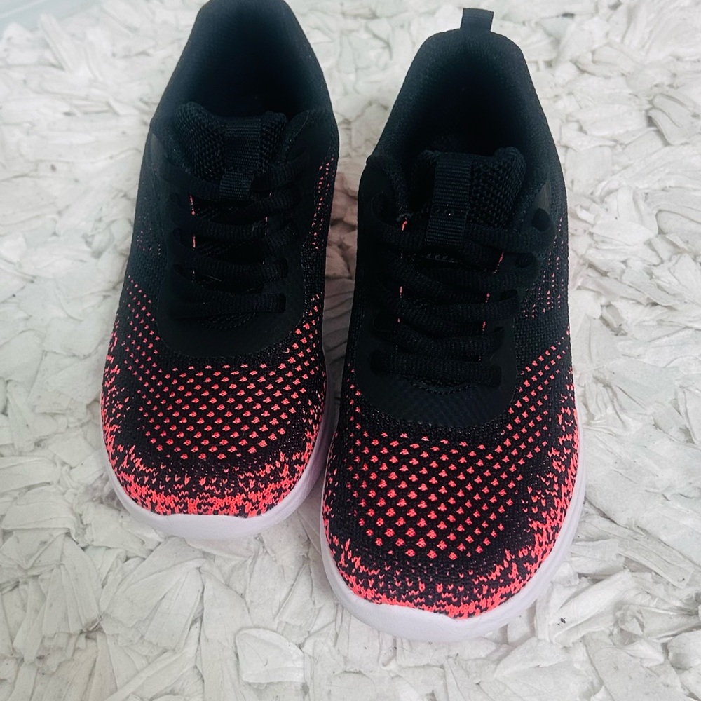 Women’s Black and Pink Mesh Sneakers - Picture 3 of 5